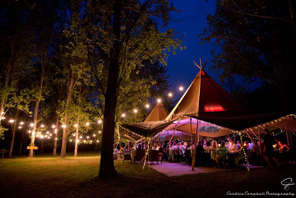 Dine under a tipi before dancing under the stars Stonehurst Cedar Creek, Wedding Venues Hunter Valley