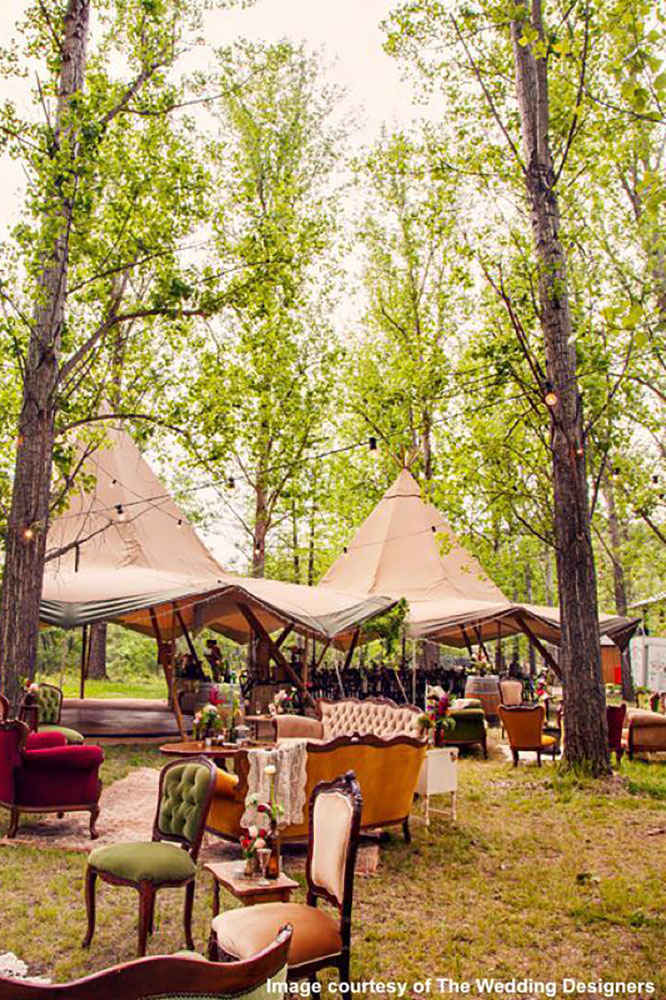 An enchanted tipi wedding in a forest of Poplar trees Stonehurst Cedar Creek, Hunter Valley Wedding Venues
