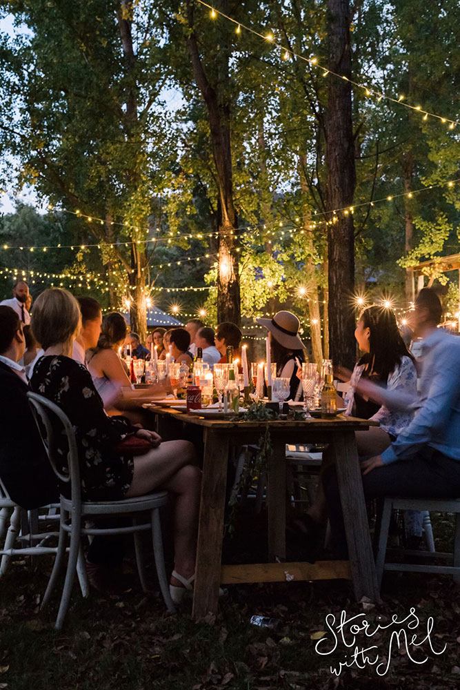 An unforgettable evening feast with family and friends Stonehurst Cedar Creek, Hunter Valley Wedding Venues